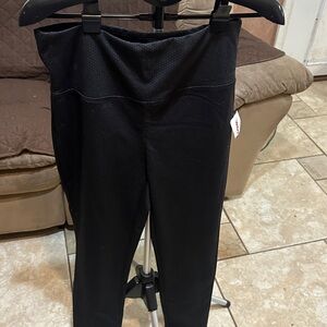 Nicole Miller Black Polka Dot Leggings SZ M